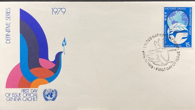 sobre primer dia naciones unidas sello definitivo