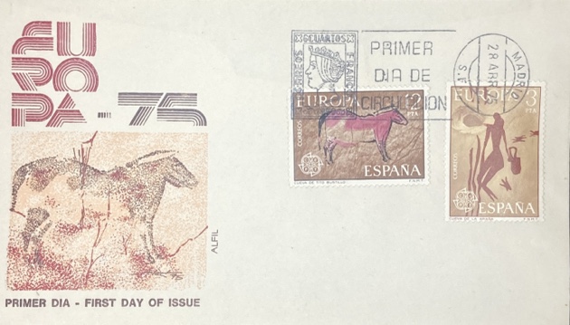 Sobre Primer Día España 1975 - Europa 75 - 2 Valores