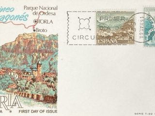 Sobre Primer Día España 1966 -Pirineo Aragonés, Ordesa, Torla - dos valores