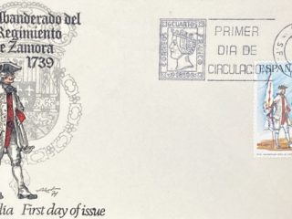 sobre primer dia abanderado de zamora