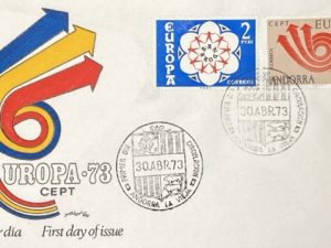 Sobre Primer Día - Europa 73 - CEPT - Andorra