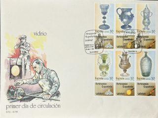 Sobre Primer Día - Vidrio Artesania Española - 1988
