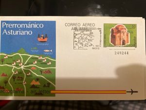 Prerrománico Asturiano Aerograma 1987