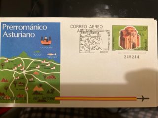 Prerrománico Asturiano Aerograma 1987