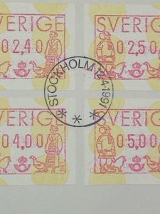 Automatporto, sello automatico Suecia 1991