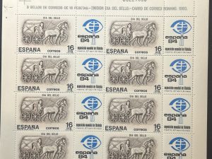 Minipliego Dia del Sello 1983 - Carro del Correo