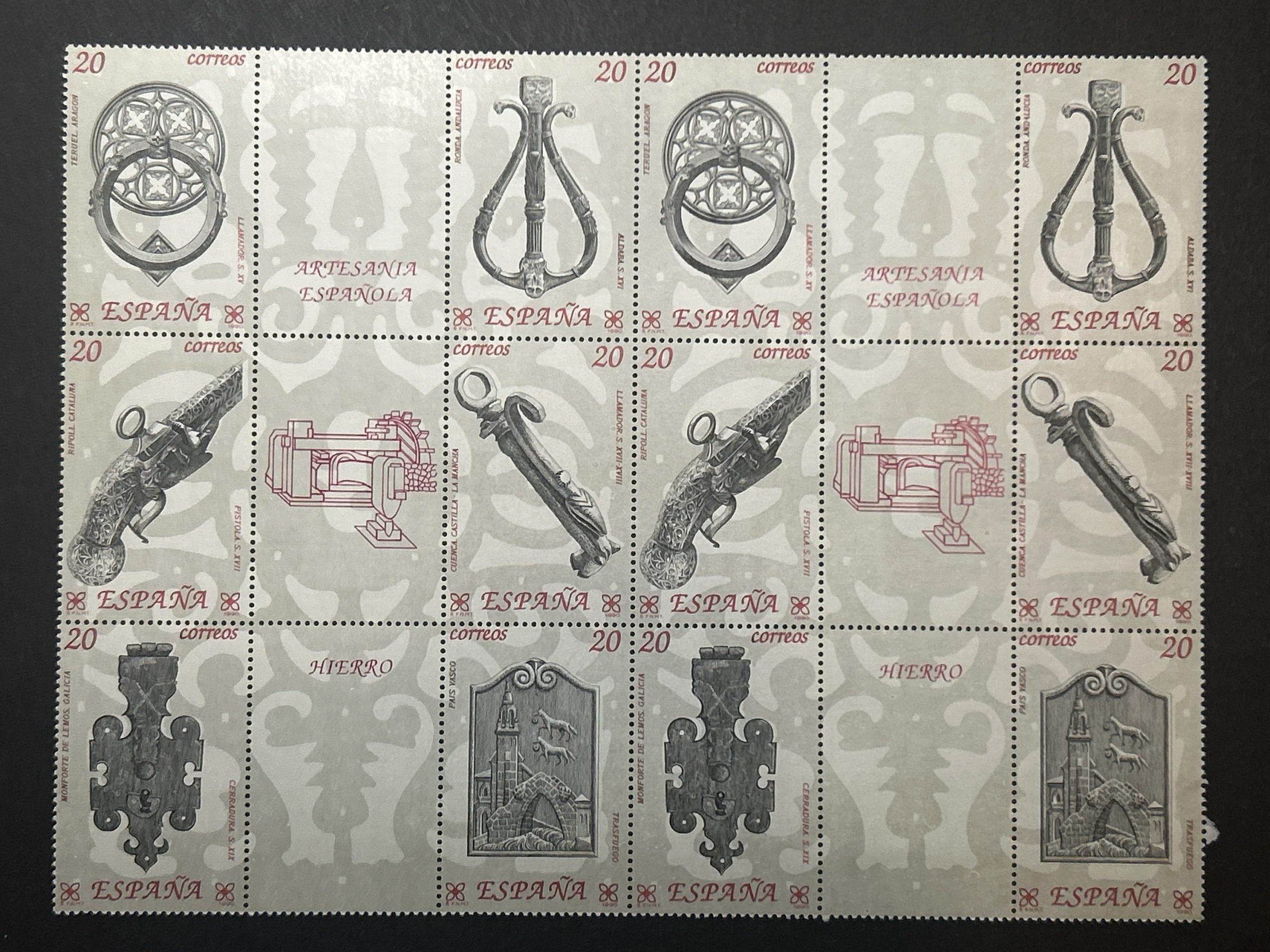 Doble minipliego artesanía española - Hierro - 1990