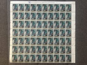 Pliego incompleto de 70 sellos de España - Mi tío Daniel - Zuloaga