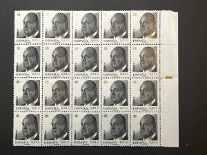 Segmento pliego Rey JC de 0,01€ - 20 sellos negro y dorado - 2002