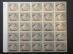 Pliego incompleto- Bloque de 25 sellos de España - Homenaje al pintor desconocido - Cueva Remigia 1967