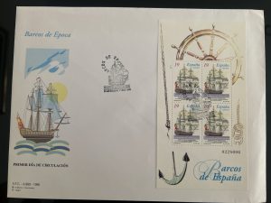 Sobre Primer Dia - Barcos de época - SAN Juan Nepomuceno 1996