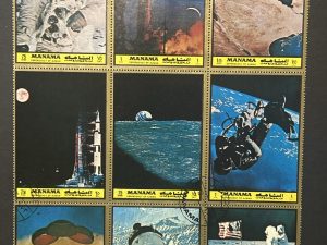 Mini Sheet Manama 1970 - Escenas del espacio