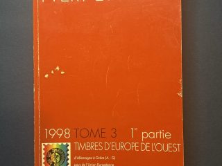 Catálogo Yvert et Tellier 1998 - Tome 3 - 1ra Parte - Europa del Oeste