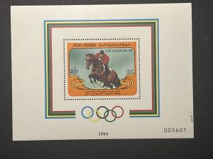 Hojita Souvenir Yemen  - Olímpic Games Los Angeles 84- equitación