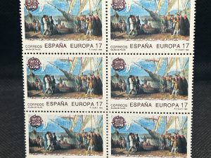 Sello bloque de 6 - Europa - Salida de palos 1992