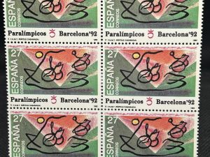 Sello Paralímpico 92 en bloque de 6