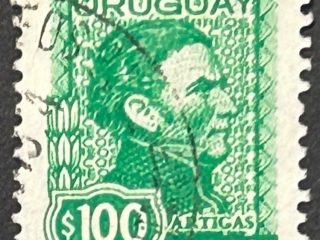 Uruguay 1972 Artigas de Medina -  100 pesos, verde , usado