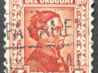 Uruguay 1928 - Artigas de Blanes, 5 centésimos Rojo usado