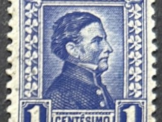 Uruguay 1943 - Artigas de Blanes, 1 centésimo azul usado