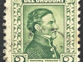 Uruguay 1928 - Artigas de Blanes, 2 centésimo verde usado