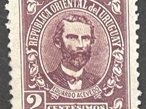 Sello Uruguay- Eduardo Acevedo 2c 1945 - usado