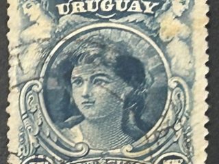 Sello Uruguay- Niño Azul 5c 1901 Tipo I - usado