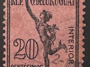 Sello Uruguay- Mercury 20c 1926 usado