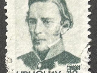 Sello Uruguay 1977- Artigas Definitivas - 2 N$ Verde oscuro, Usado