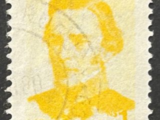 Sello Uruguay 1979- Artigas Definitivas - 1 N$ Amarillo, Usado