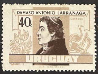 Sello Uruguay 1963 - Dámaso Antonio Larrañaga - 40c
