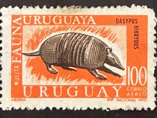 Sellos Uruguay 1970 - Mulita - 100$ Aéreo Nuevo