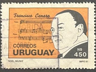Sello Uruguay 1992 - Francisco Canaro - 450 N$