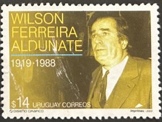 Sello Uruguay 2003 - Wilson Ferreira- 14$ nuevo