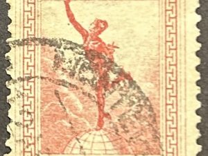 Sello Uruguay- Mercurio definitivo 2c Carmín (v) - 1922 usado