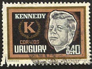 Sello Uruguay 1965 - Kennedy - 0,4$ usado