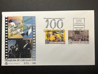 Sobre Primer Día España 1996 - Centenario del Cine Español
