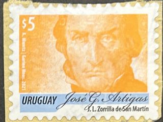 Sello Uruguay en Papel 2017 - José G Artigas - 5$ usado