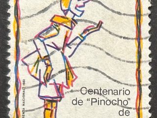 Sello Uruguay 1982 - Centenario Pinocho- 2 N$ usado