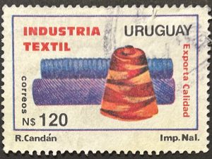 Sello Uruguay 1991 - Industria textil - N$ 120