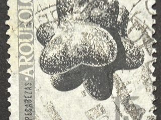 Sello Uruguay 1967 - Arqueología Rompecabezas - 15$ Negro