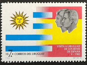 Sello Uruguay 1983 - Visita Reyes de España - 7 N$
