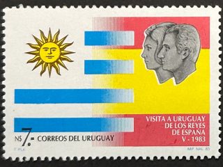 Sello Uruguay 1983 - Visita Reyes de España - 7 N$