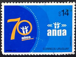 Sello Uruguay 2003 - 70 Años ANDA - 14$ usado