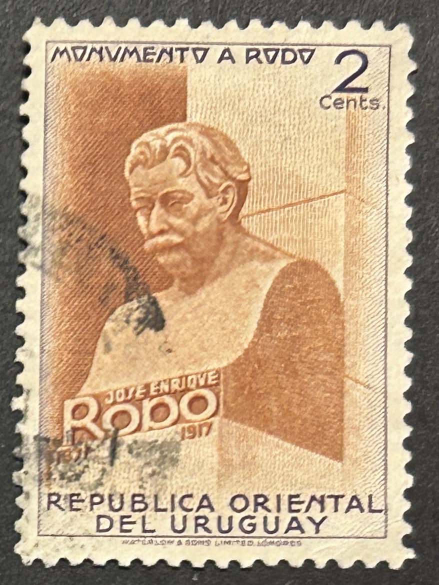 Sello Uruguay 1949 - Monumento a Rodó- 2cents Usado
