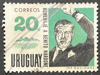 Sello Uruguay 1965 - Homenaje Benito Nardone - 20c. Usado
