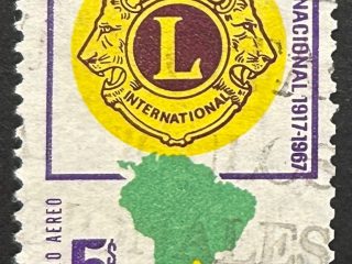 Sello Uruguay 1967 - Aniversario Leonismo- 5$