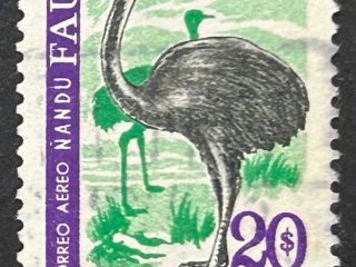 Sello Uruguay 1970 - Ñandú - 20$ nuevo