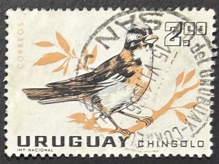 Sello Uruguay 1966 - Chingolo - 2 Pesos, usado