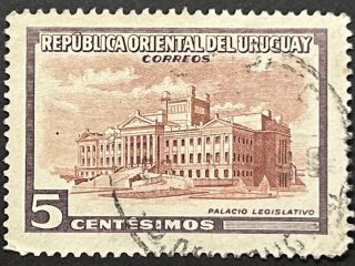 Sello Uruguay 1954 - Palacio Legislativo- 5 Centésimos, usado