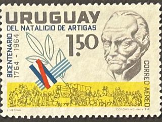 Sello Uruguay 1964 - Bicentenario Natalicio Artigas - 1,5$ usado